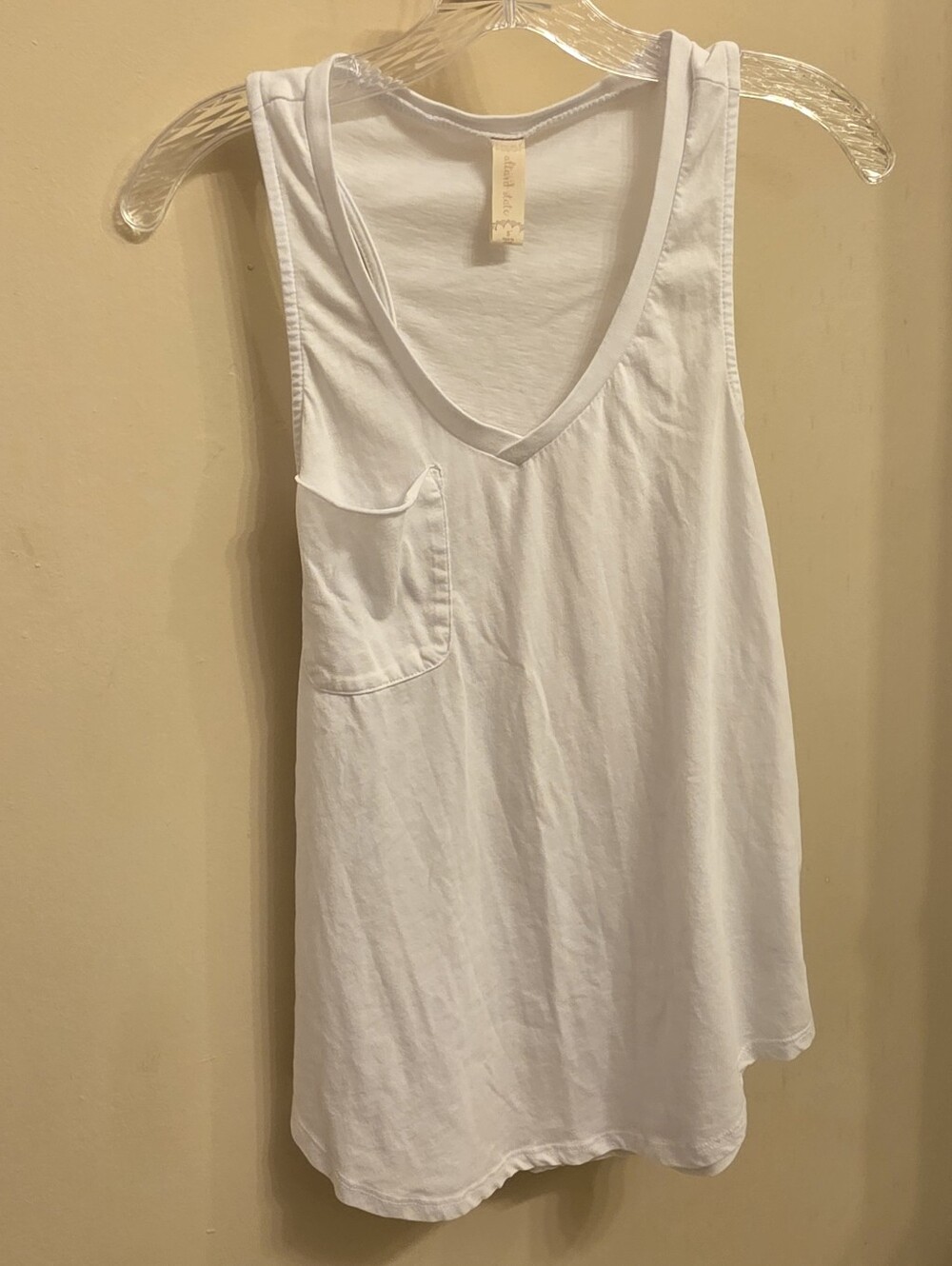Altar'd State White V-Neck Pocket Tank
